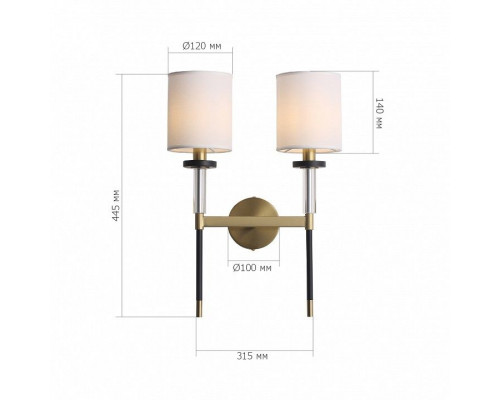 Бра ST-Luce BLACK+BRASS SL1404.301.02