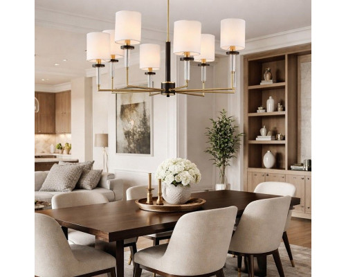 Люстра на штанге ST-Luce BLACK+BRASS SL1404.303.08